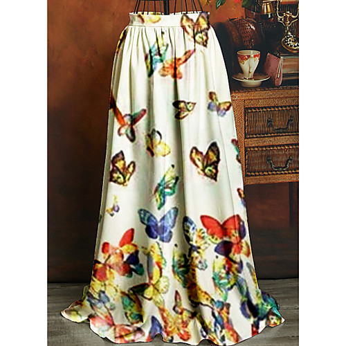 

Women's Swing Skirts - Geometric Yellow Blushing Pink White S M L