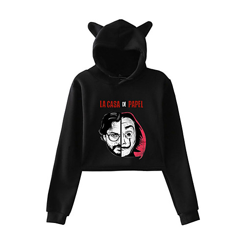 

Inspired by la casa de papel Dali Cosplay Costume Hoodie Pure Cotton Print Printing Hoodie For Women's