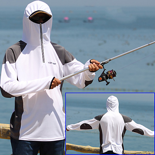 

Men's Sun Protective Clothing Top Quick Dry Anti-Mosquito Anti-UV Fishing Camping Outdoor Fishing / Micro-elastic