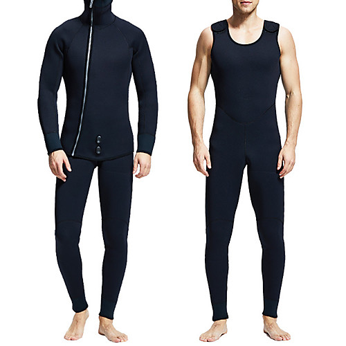 

MYLEDI Men's Full Wetsuit 5mm SCR Neoprene Diving Suit Windproof Anatomic Design Long Sleeve Front Zip Solid Colored Autumn / Fall Spring Summer / Winter / Stretchy