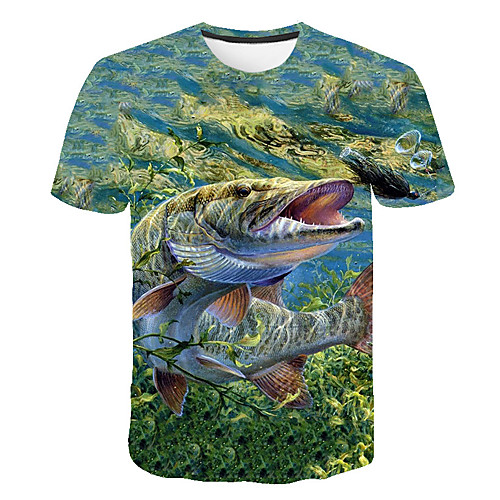 

Men's Daily Basic / Street chic T-shirt - Geometric / 3D Print Blue