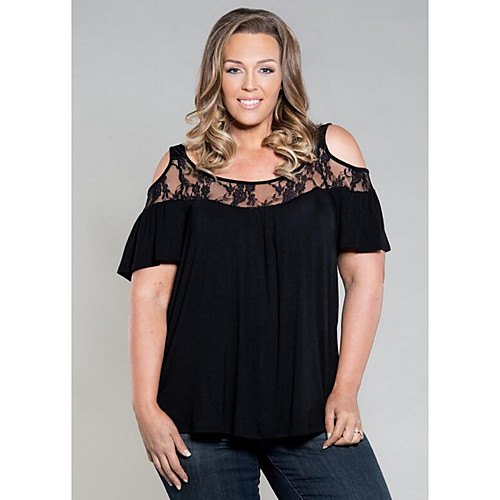 

Women's Daily T-shirt - Solid Colored Purple
