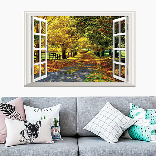 

Landscape / Floral / Botanical Wall Stickers 3D Wall Stickers Decorative Wall Stickers, PVC Home Decoration Wall Decal Wall Decoration 1pc