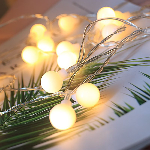 

6m String Lights 40 LEDs 1pc Warm White Valentine's Day / Christmas Indoor / Party / Decorative AA Batteries Powered