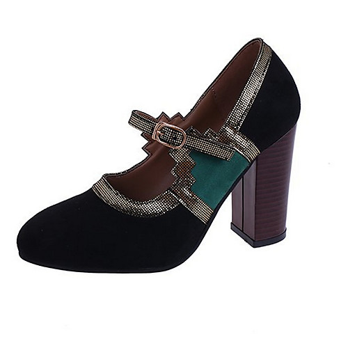 

Women's Heels Chunky Heel Pointed Toe PU Spring & Summer Red / Blue / Black