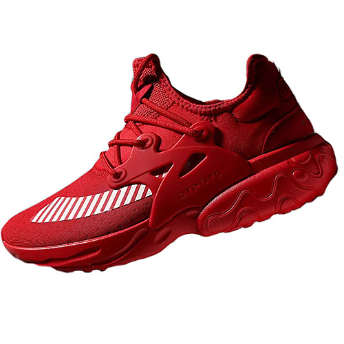 

Men's PU / Tissage Volant Spring & Summer Sporty Trainers / Athletic Shoes Running Shoes Non-slipping Color Block Red / White / Black