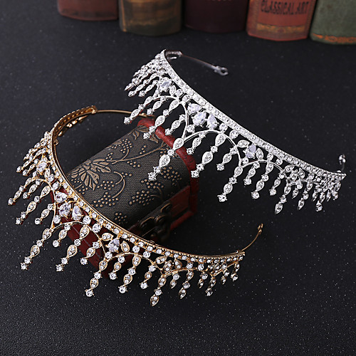 

Alloy Tiaras / Headpiece / Hair Accessory with Crystal / Rhinestone / Metal 1 pc Wedding / Birthday Headpiece