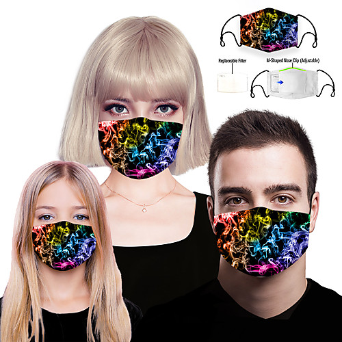 

Mask Filter Element Women's Polyester Spandex One-Size Rainbow 1pc / pack Adults Layered Mesh Sport Home All Seasons