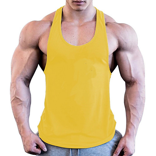 

Men's Sports Tank Top - Solid Colored Yellow