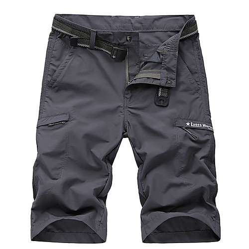 

Men's Hiking Shorts Outdoor Breathable Quick Dry Stretchy Sweat-wicking Bottoms Climbing Beach Camping / Hiking / Caving Red Army Green Grey L XL XXL XXXL 4XL