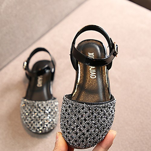 

Girls' Comfort Synthetics Sandals Little Kids(4-7ys) Silver / Black Summer