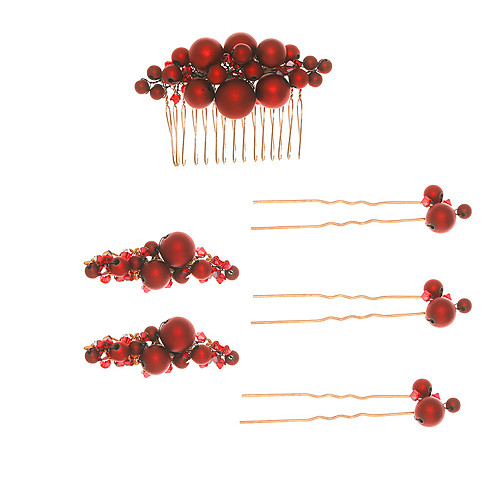 

Fashion Cute Fabrics Hair Clip with Plaid 1 Piece Birthday Daily Wear Headpiece