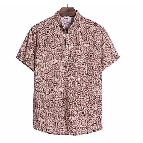 

Men's Daily Weekend Shirt - Floral Red