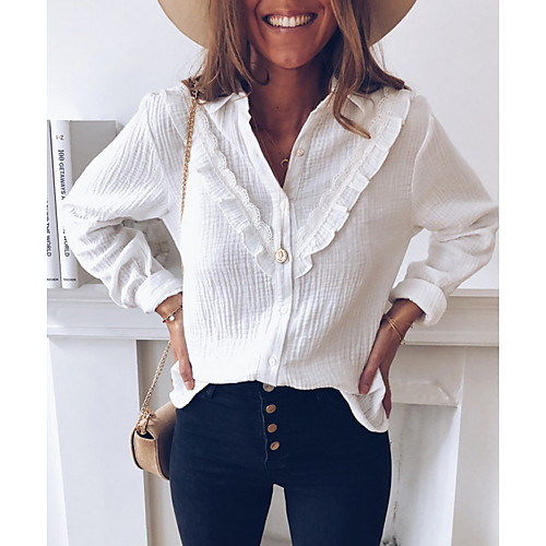 

Women's Daily Shirt - Solid Colored White