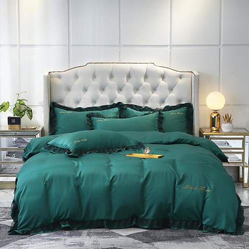 

Goddess Small Money Lace Decorative Quilt Cover 4 Piece Embroidery Piece Bedding Plain Sheets