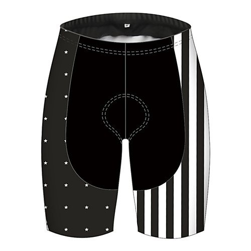 

21Grams Men's Cycling Shorts Bike Shorts Padded Shorts / Chamois Pants Breathable 3D Pad Quick Dry Sports American / USA National Flag Black / White Mountain Bike MTB Road Bike Cycling Clothing