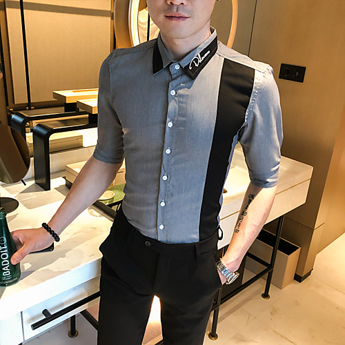 

Men's Daily Basic Shirt - Geometric Black