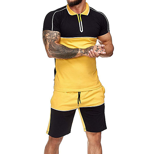 

Men's Sports Basic Set - Color Block Yellow