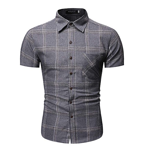 

Men's Daily Shirt - Striped / Houndstooth / Check Black
