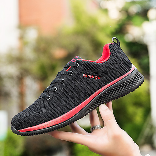 

Men's EVA(ethylene-vinyl acetate copolymer) / Mesh Spring & Summer / Fall & Winter Casual Trainers / Athletic Shoes Walking Shoes Breathable Striped Black / Red / Black / Black / Green
