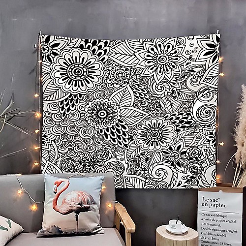 

Home Living Painting Mountain Tapestry Wall Hanging Tapestries Wall Blanket Wall Art Wall Decor Fashion Black And White Mandala Wall Decor