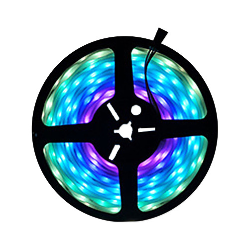

5m Flexible LED Light Strips / RGB Strip Lights 300 LEDs SMD5050 10mm 1pc Multi Color Waterproof / Party / Self-adhesive 12 V