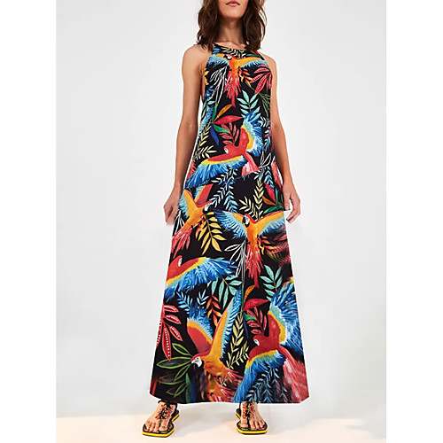 

Women's Blue Dress A Line Floral M L