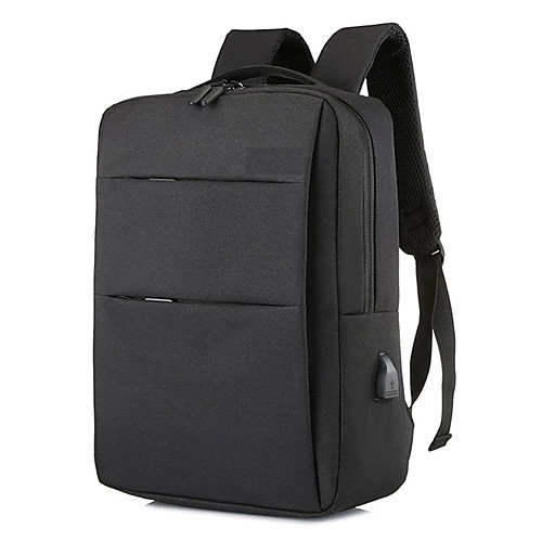 

Adjustable Oxford Cloth Zipper Commuter Backpack Solid Color Daily Wine / Light Gray / Black