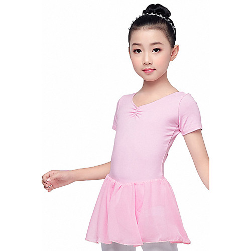 

Kids' Dancewear Dresses / Leotards Girls' Bow(s) Training / Performance Short Sleeve Cotton Blend Leotard / Onesie