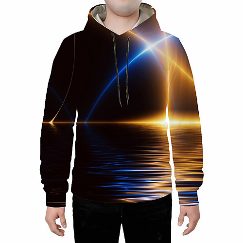 

Men's Casual / Basic Hoodie - Print / 3D Black US32 / UK32 / EU40