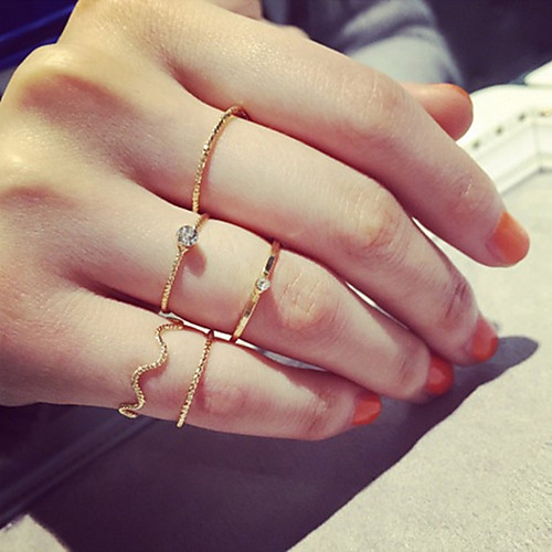 

Women's Ring 1 set Gold Silver Alloy Elegant Holiday European Festival Jewelry