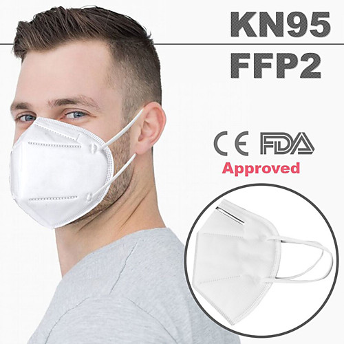 

20 pcs KN95 FDA CE EN149:2001 Standard FFP2 Face Mask Respirator Protection Melt Blown Fabric Filter CE FDA Certification High Quality White / Filtration Efficiency (PFE) of >95%