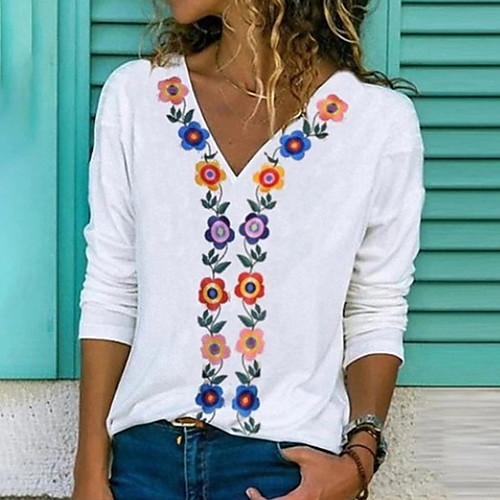 

Women's Daily T-shirt - Geometric Yellow