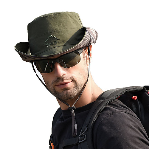 

Fishing Hat Fisherman Hat Hiking Hat Hat 1 PCS Portable Sunscreen UV Resistant Breathable Solid Color Cotton Autumn / Fall Spring Summer for Men's Camping / Hiking Hunting Fishing Dark Grey Army