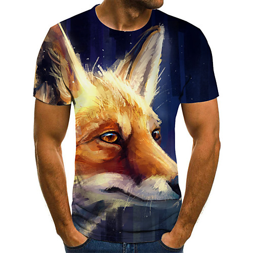 

Men's Daily Basic / Street chic T-shirt - Geometric / 3D Print Black