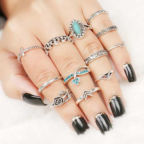 

Women's Ring 1 set Silver Alloy Elegant Holiday European Festival Jewelry