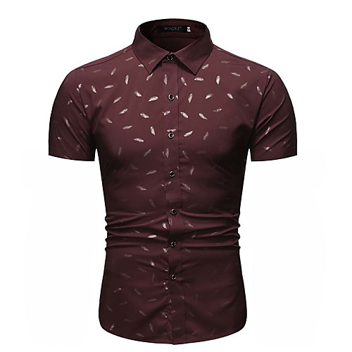 

Men's Holiday Tropical Shirt - Geometric Print Red