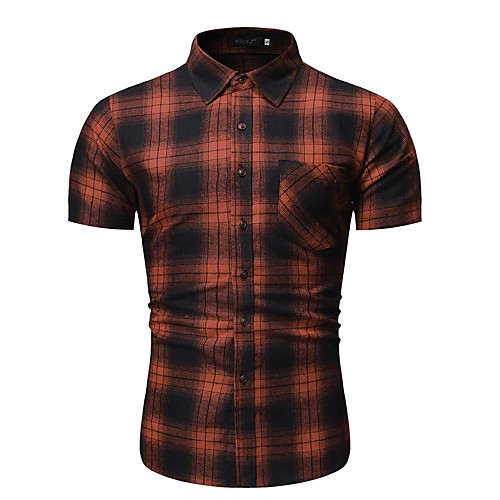 

Men's Daily Shirt - Striped / Houndstooth / Check Yellow