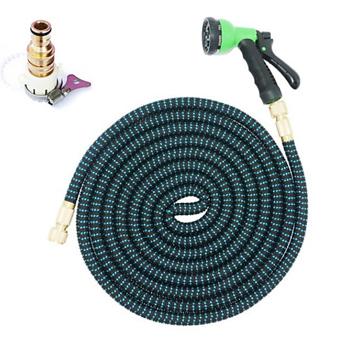 

Household Water Gun Artifact High-end Telescopic Water Pipe Copper Joint Watering Hose High Pressure Car Wash Foam Set Two Color