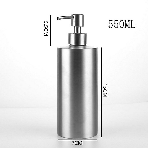 

Push-on 304 Stainless Steel Cylindrical Lotion Bar Bar Toilet Hand Sanitizer Storage Bottle