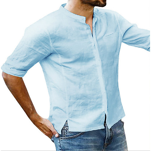 

Men's Daily Shirt - Solid Colored Dusty Blue