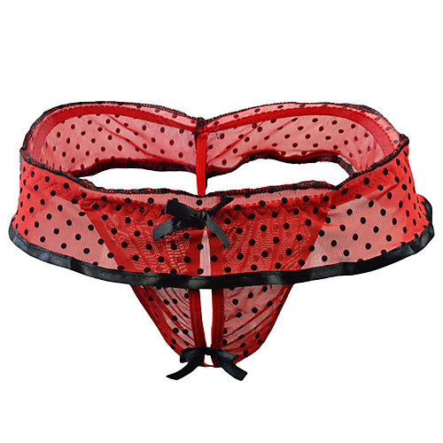 

Men's Cut Out G-string Underwear - Normal Low Waist Red One-Size