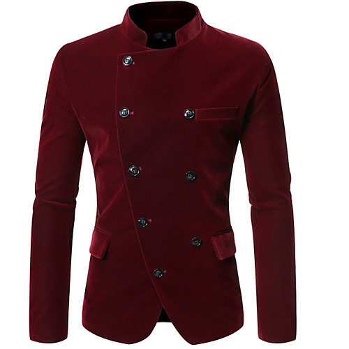 

Men's Blazer Stand Polyester Wine / Brown / Black