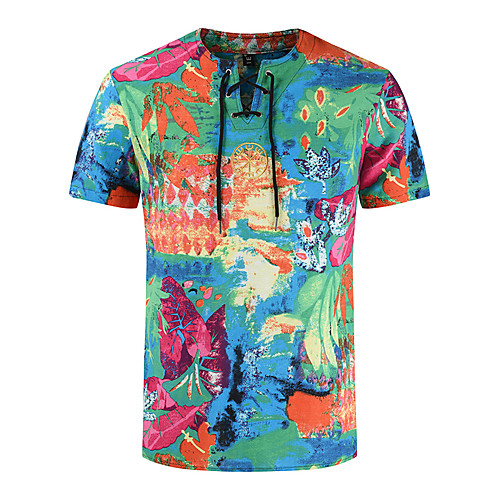 

Men's Daily T-shirt - Floral Rainbow