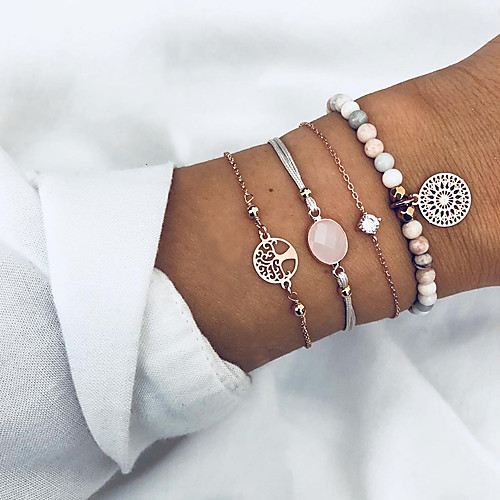 

Women's Bracelet Classic Wedding Birthday Vintage Theme European Trendy Casual / Sporty Ethnic French Alloy Bracelet Jewelry Gold For Date Festival