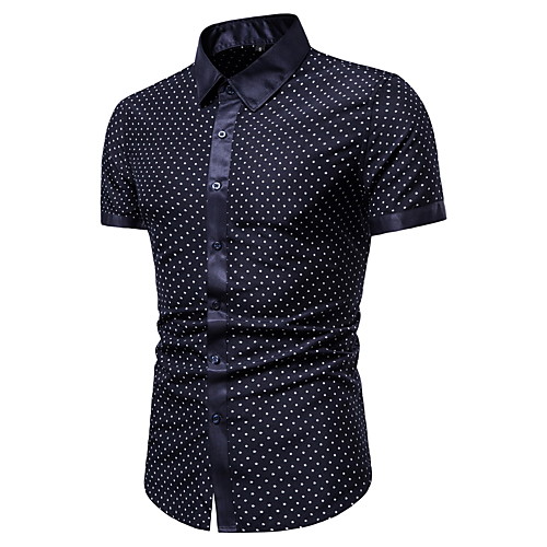 

Men's Party Club Business / Elegant Shirt - Geometric / Galaxy Print White