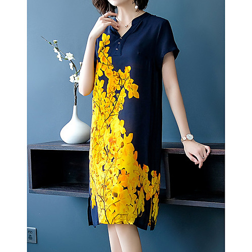 

Women's Black Dress A Line Print M L
