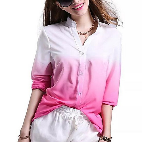 

Women's Daily Basic Shirt - Geometric Blushing Pink
