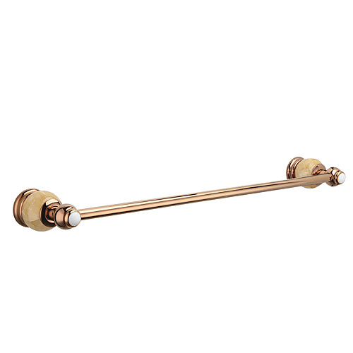 

Towel Bar With Marble Stylish Stone Solid Brass Bathroom Towel Rails Holder Hotel Hanger Style Wall Mount Rose Gold Antique Brass TM6510