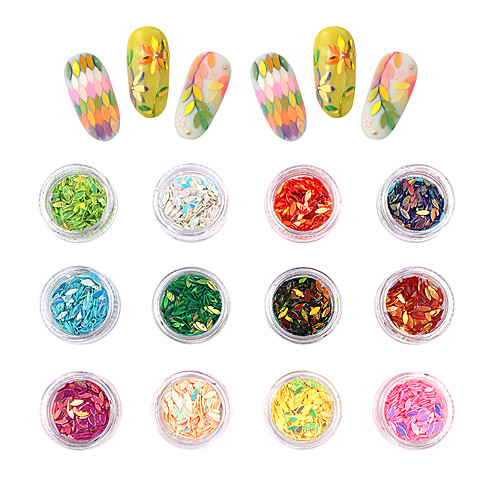 

12 pcs Mini Style / Universal Plastics Sequins For Finger Nail Fashion Horse nail art Manicure Pedicure Daily Simple / Colorful